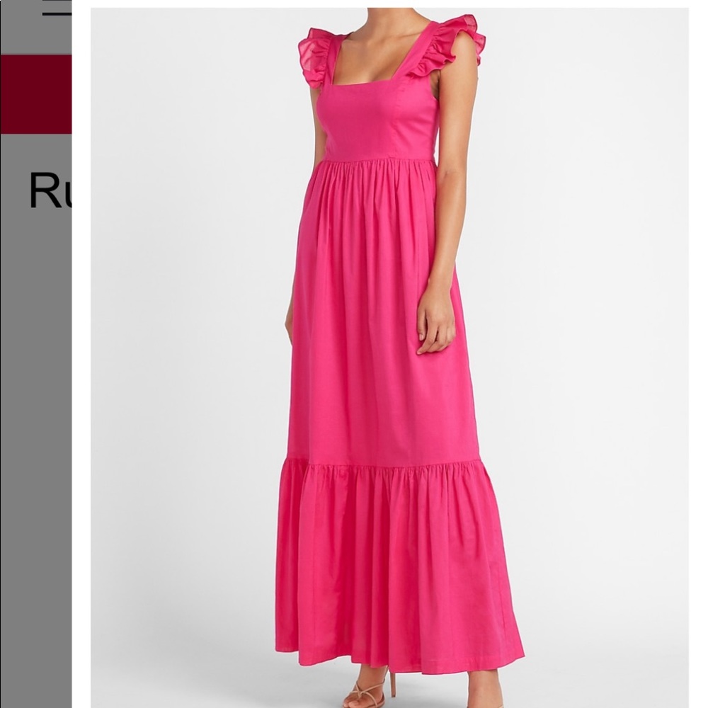 Express Ruffle sleeves maxi dress